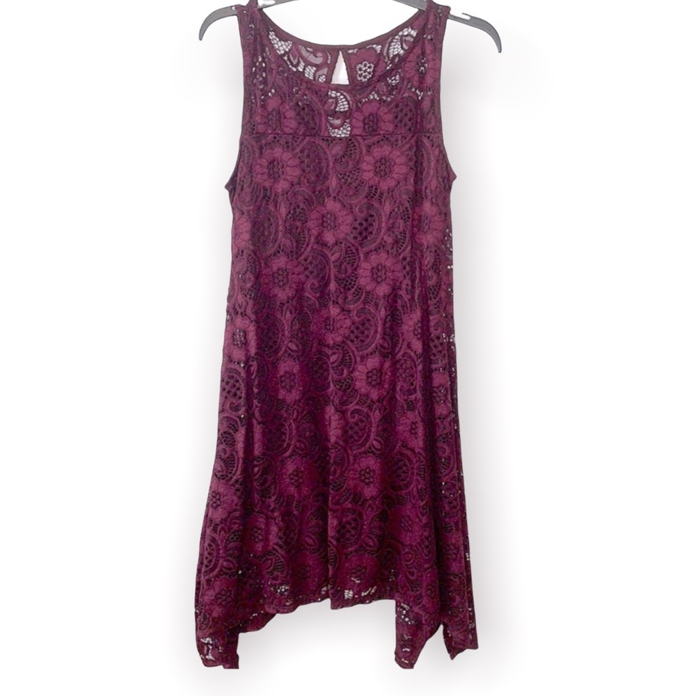 SALE! Maroon/Burgundy Lace Dress by Bethany Size Small
